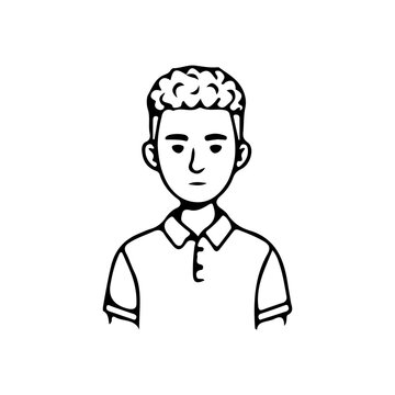 Minimalist line art portrait collection of diverse men and women avatars in black and white style