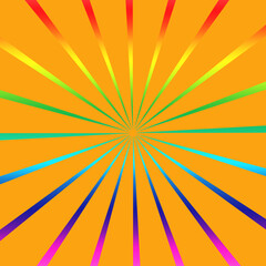 Obraz premium Abstract Sunburst Pattern with Rainbow Gradient Lines