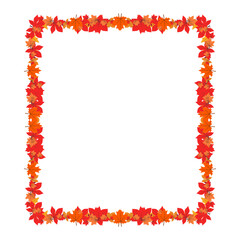 Autumn Leaf Border Vector Illustration