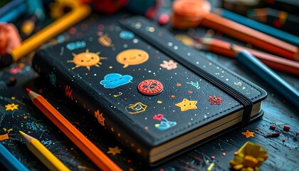 Colorful Stationery Journal with Cute Designs.