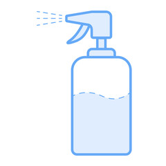 Modern spray bottle illustration to help maintain cleanliness, hygiene, and sanitation in home and professional settings, scalable vector graphic