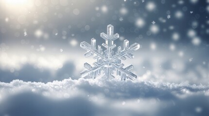 christmas background with snowflakes