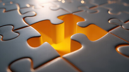 golden puzzle piece