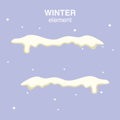 Smooth Wavy Snow Drift Graphic Winter Element for Digital Landscape