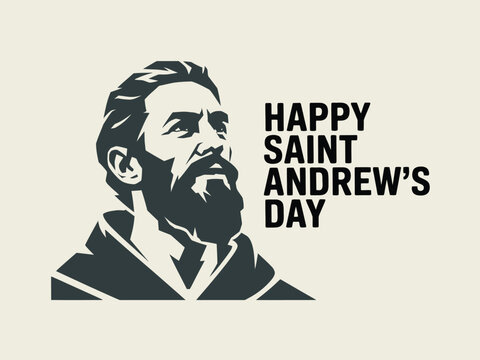 Happy Saint Andrew's Day Scotland Celebration Saint Andrew Icon