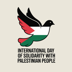 International Day of Solidarity with Palestinian People Dove Symbol