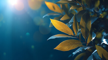 Niebiesko-złota natura ekologiczna