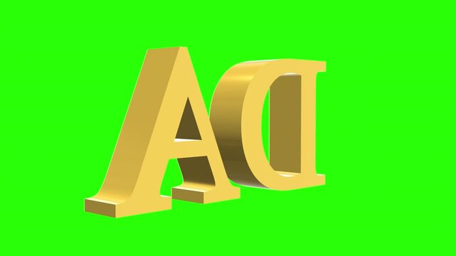 A currency of Algeria. 3D Algerian dinar DA on green screen.