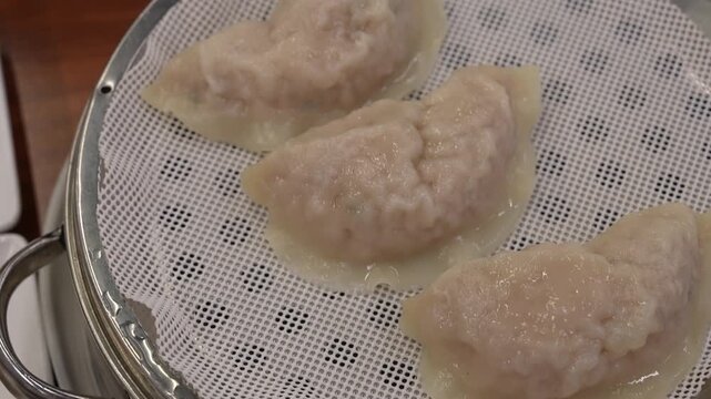 Korean style food. Steamed dumplings
