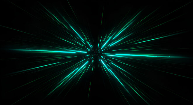Dive into the speed of light with vibrant glowing lines, a modern and dynamic abstract background for futuristic designs and technology concepts - Powered by Adobe