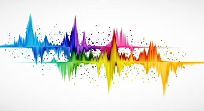 Vibrant Abstract Sound Wave Spectrum Graphics
