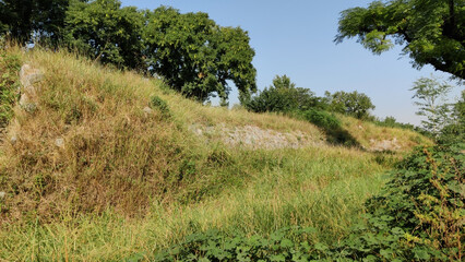Obraz premium Abandoned Kushan city of Sirsukh stands as a silent witness to ancient imperial control and decline Taxila Pakistan