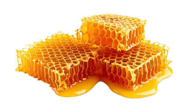 
Fresh honeycomb sweet food, honey products by organic natural ingredients concept,  isolated on transparent background