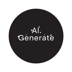 Artificial intelligence sign. Generate AI user interface. AI enters by command prompt to generate ideas. Icon element for apps, and websites