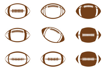American football pattern, oval ball design for sports, popular competition, and winner concept illustration
