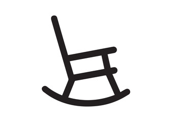 Rocker chair icon, Rocker chair solid vector