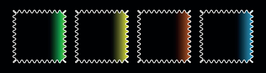 Soft Pastel Abstract Square Gradient Design with Zigzag Line Featuring Orange, Beige, Sage Green, and Teal Accents &ndash; Calm and Modern Visual for Branding, UI, and Marketing