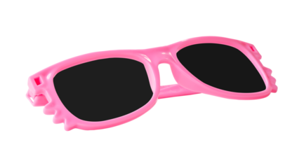 Black and pink sun glasses or goggles toy isolated with clipping path in png file format