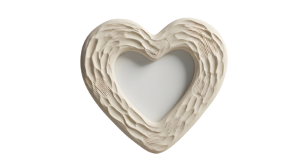 Decorative heart-shaped frame isolated PNG with Transparent Background