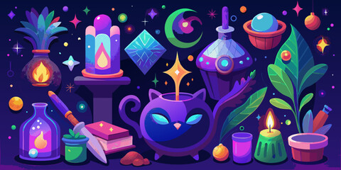 Abstract colorful background with bright lights for a happy New Year or birthday celebration party