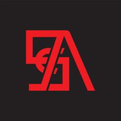 etter logo ASC design. ASC letter logo low poly vector design