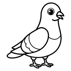 cartoon bird on white background