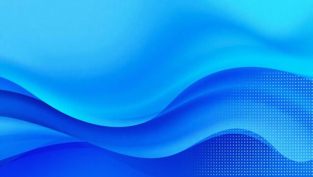 Abstract flowing blue waves with subtle digital texture