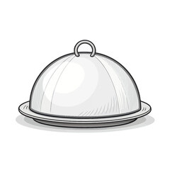 A Food Cover Dome Concept for Serving Dishes in a Vector