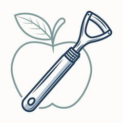 A Simple Vector Icon of an Apple Corer Tool