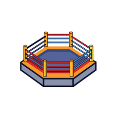 vector illustration of a boxing ring.