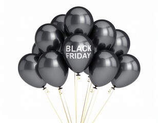 3D Black Friday Balloon Banner