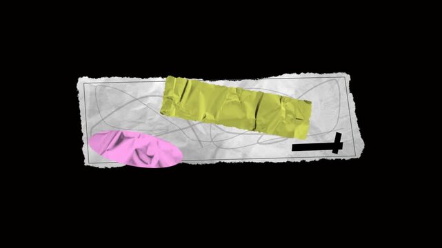 Crumpled Paper Lower Thirds 07 On Alpha