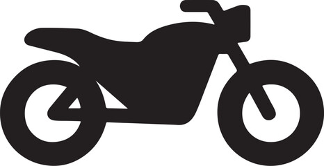 Motorcycle silhouette vector icon on white background