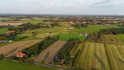 Obraz premium Landschaft bei Nenndorf in Ostfriesland