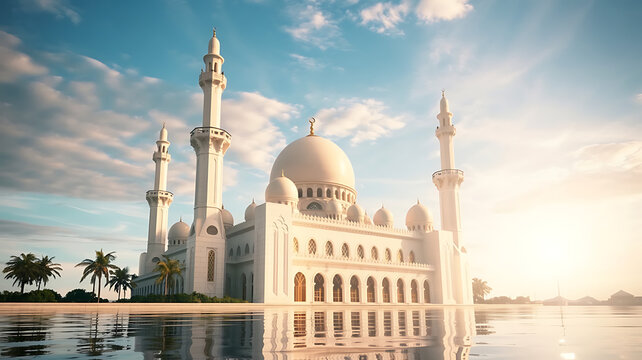 Elegant Masjid in Jeddah mosque background