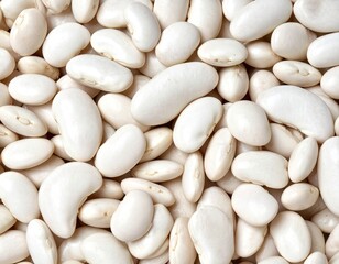 White Beans Background Texture Close Up