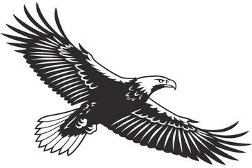 Massive Bare Oak Tree Silhouette Vector - Monochrome Etching Style