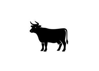Cow Svg vector illustration silhouette