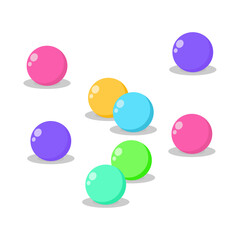 Gum balls. Sweet colorful candies cartoon icon isolated on white background