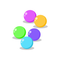 Gum balls. Sweet colorful candies cartoon icon isolated on white background