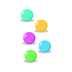 Gum balls. Sweet colorful candies cartoon icon isolated on white background