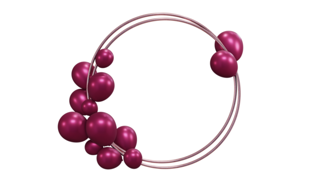 Circular frame with ballon design