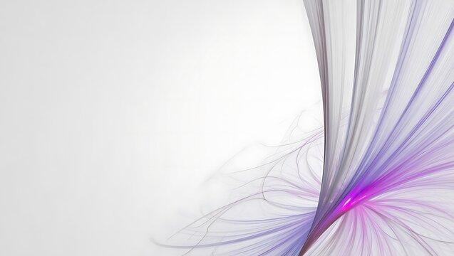 Abstract purple and gray fractal design on white background