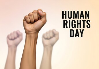Human rights day fist raised in protest and solidarity, symbolizing power, activism, and the fight for equality and justice for all people