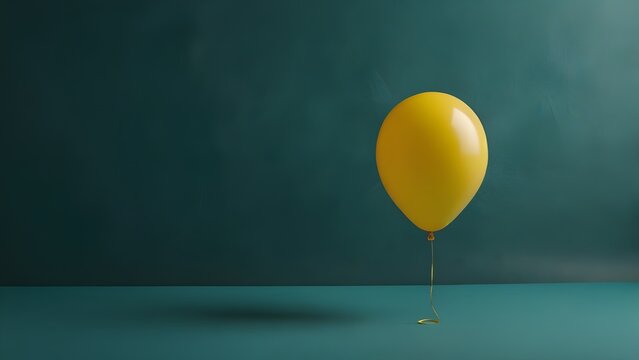Minimalist phot of a single yellow ball