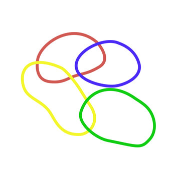 Rubber Band Vector Illustration on White Background