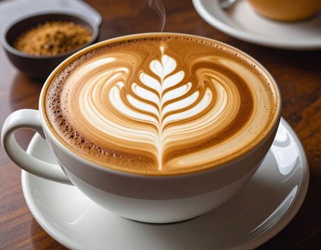 cup of coffee with heart shape