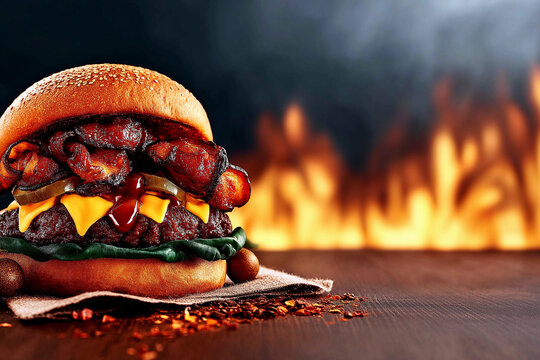 Hands Holding Fresh Cheeseburger