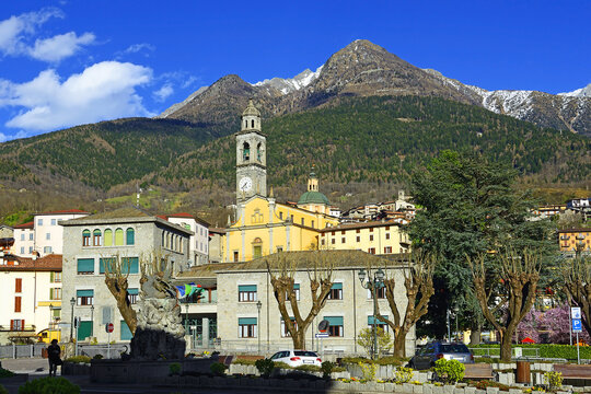 Edolo, Italy - Edolo is a town in the Italian Alps in the province of Brescia, in Lombardy, located in the High Camonica valley.