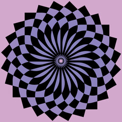 Purple Optical Illusion Geometric Spiral Pattern  background